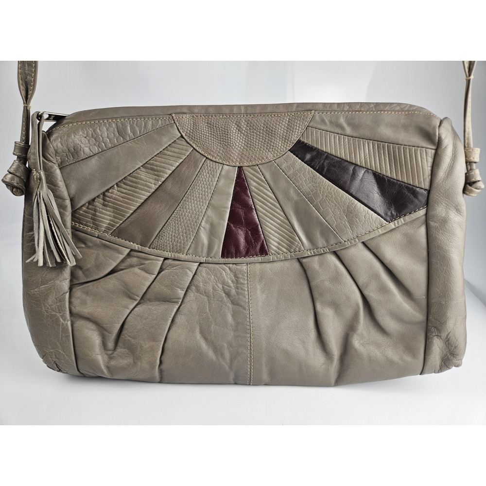 Vintage‎ Vittorio-Floranzo Italian Leather Shoulder Bag Purse Tan Brown Rare!